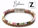 Lederarmband-Braun "Balance"